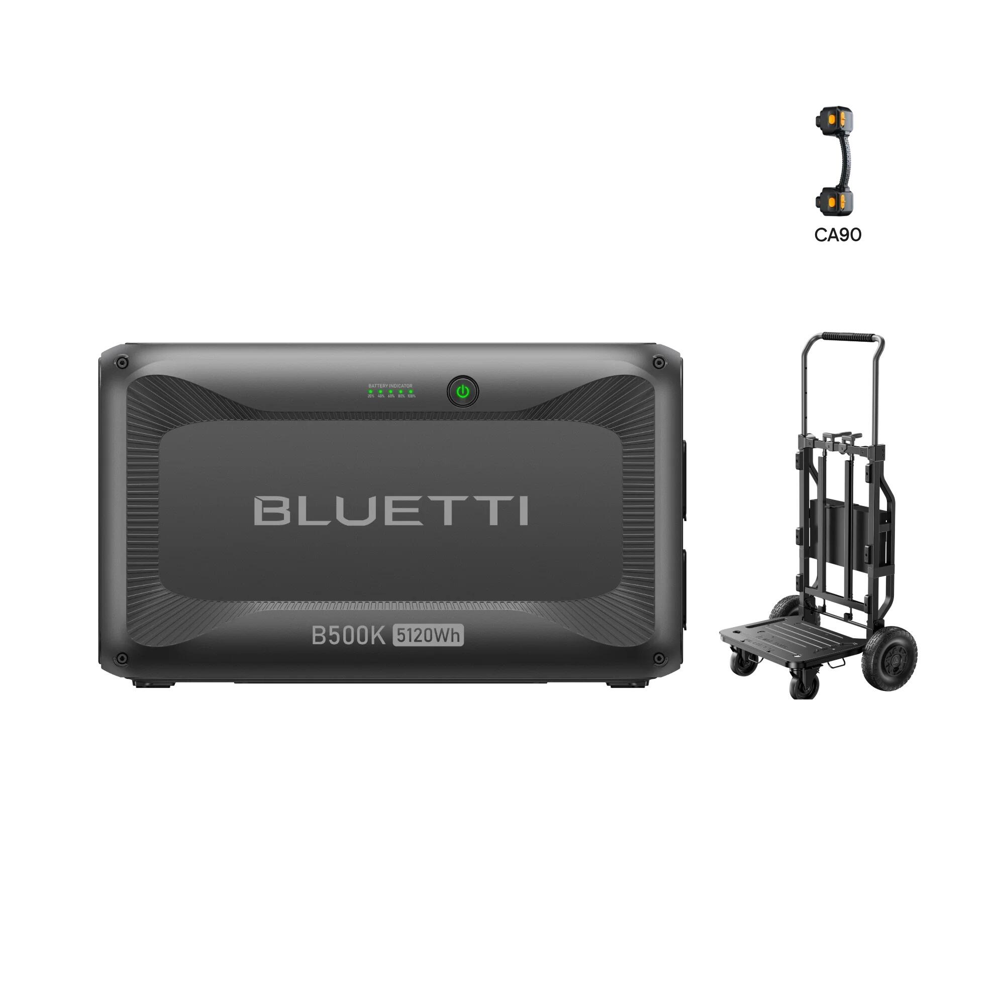 BLUETTI B500K+Trolley 2, 5120Wh Dodatkowa Bateria do Streamingu i Prac w Terénie