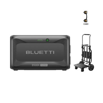 BLUETTI B500K+Trolley 2 , 5120Wh Extra Accu voor Stroomstoringen,Noodsituaties