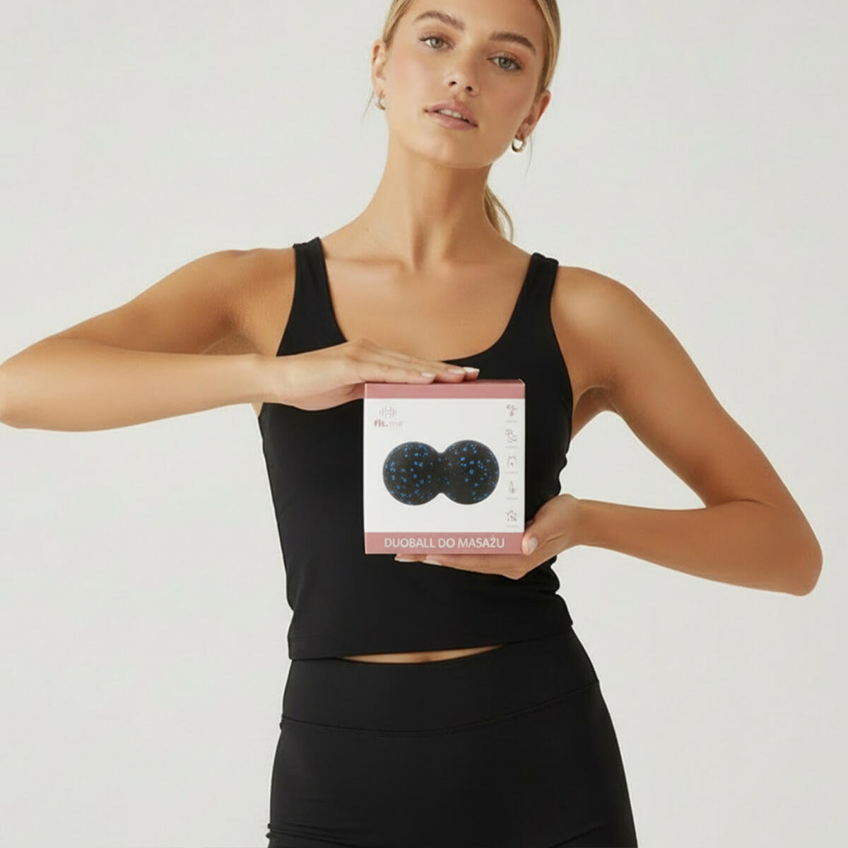 Piłka podwójna duoball w kartoniku 8cm Fit.Me 3/7