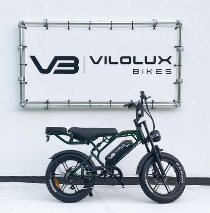 Fatbike V20 PRO met achterzitje - ZWART - Rijklaar geleverd