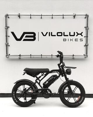 Fatbike v20 pro met voorrekje - zwart - rijklaar geleverd
