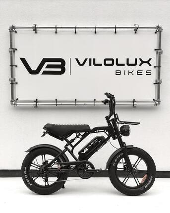 Fatbike V20 PRO met voorrekje - ZWART - Rijklaar geleverd