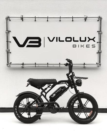 Fatbike V20 PRO met voorrekje - ZWART - Rijklaar geleverd