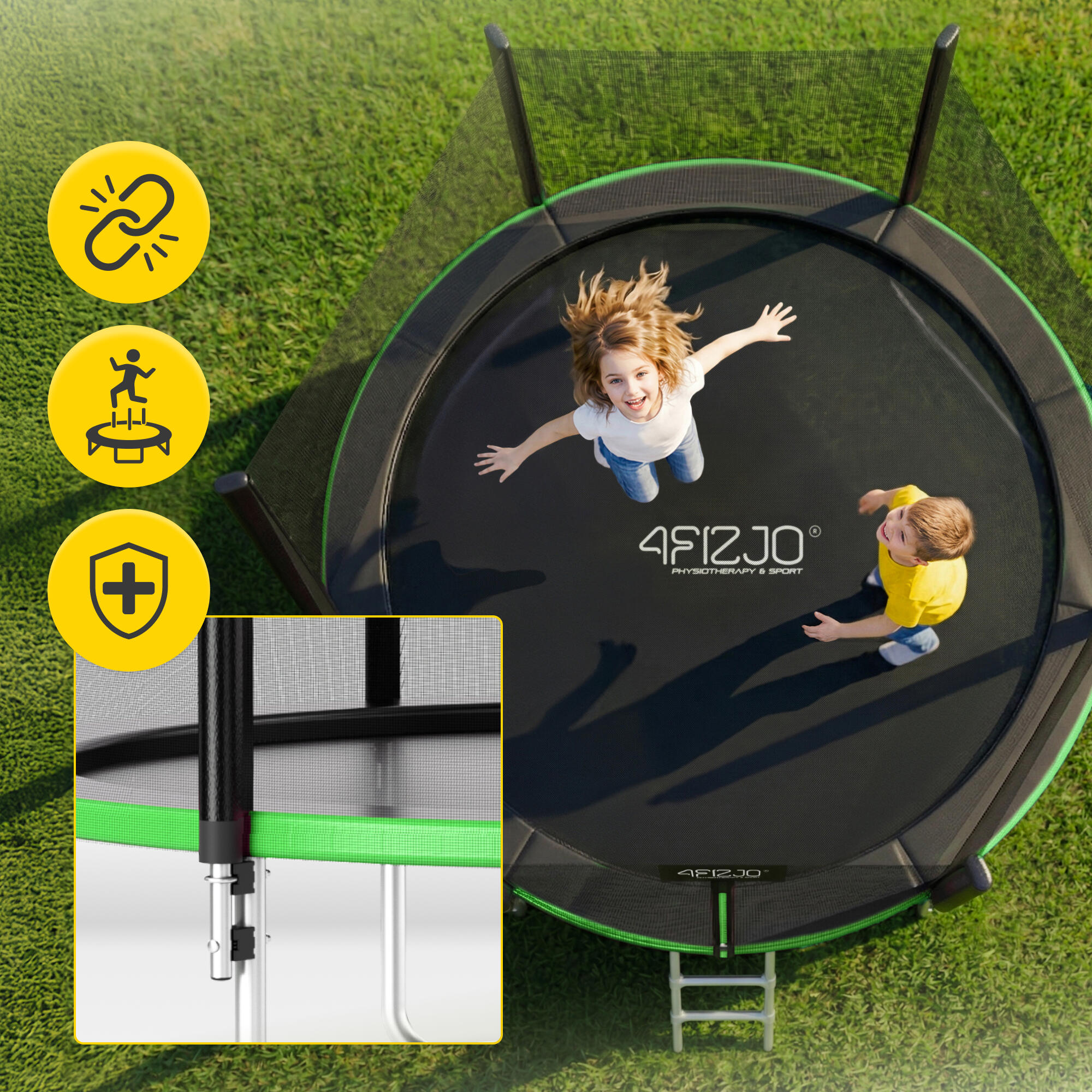 Trampolína s ochrannou sítí 312cm 10FT 4FIZJO 3/7