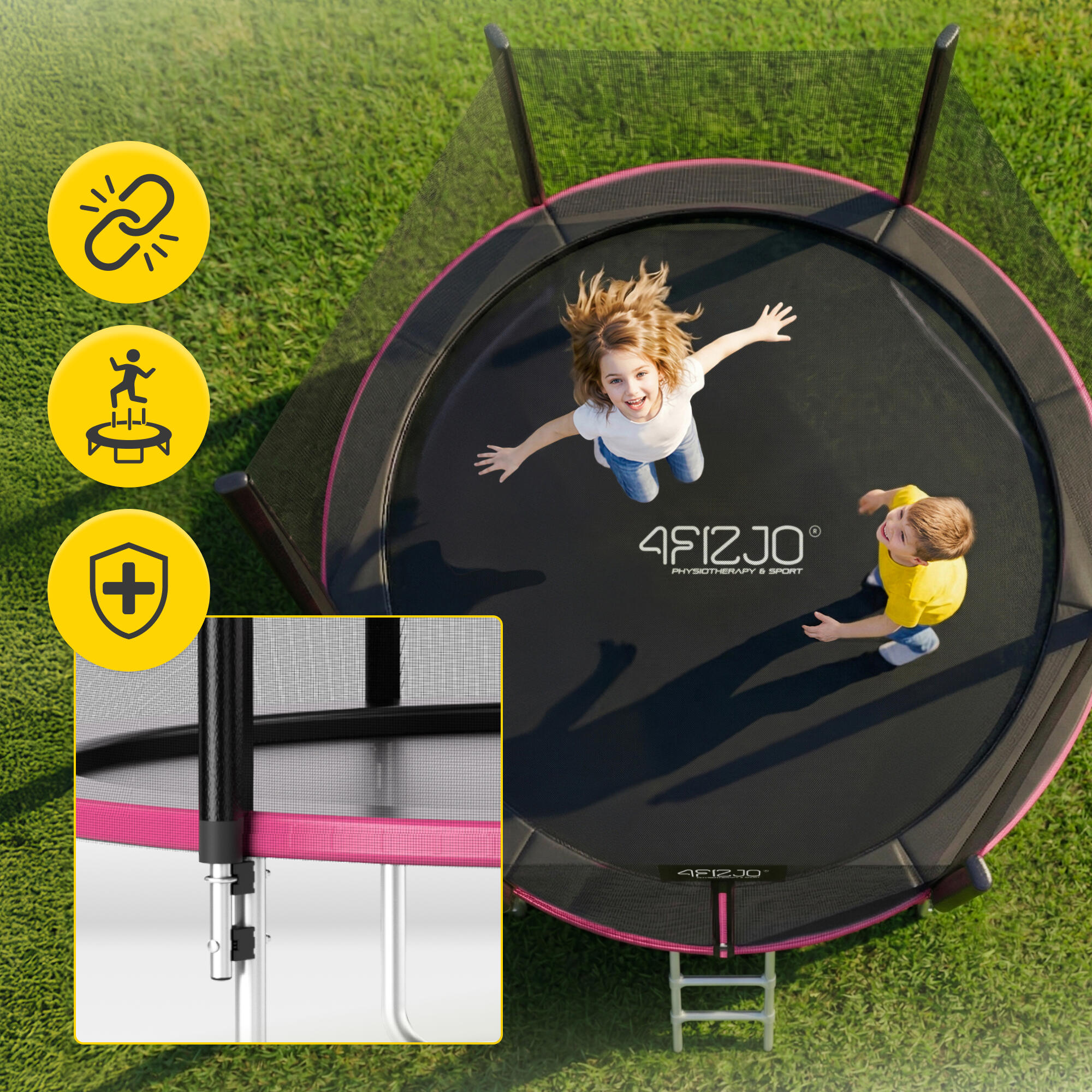 Trampolína s ochrannou sítí 312cm 10FT 4FIZJO 3/7