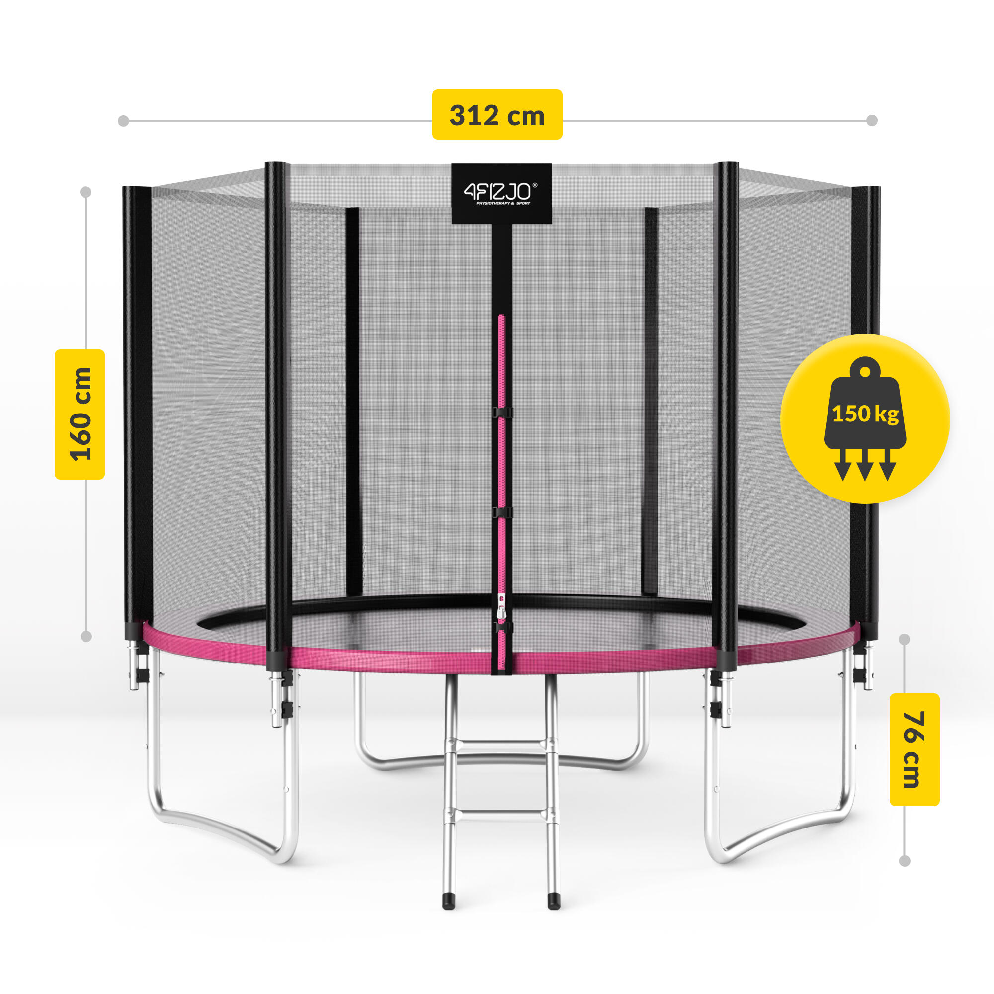 Trampolína s ochrannou sítí 312cm 10FT 4FIZJO 4/7
