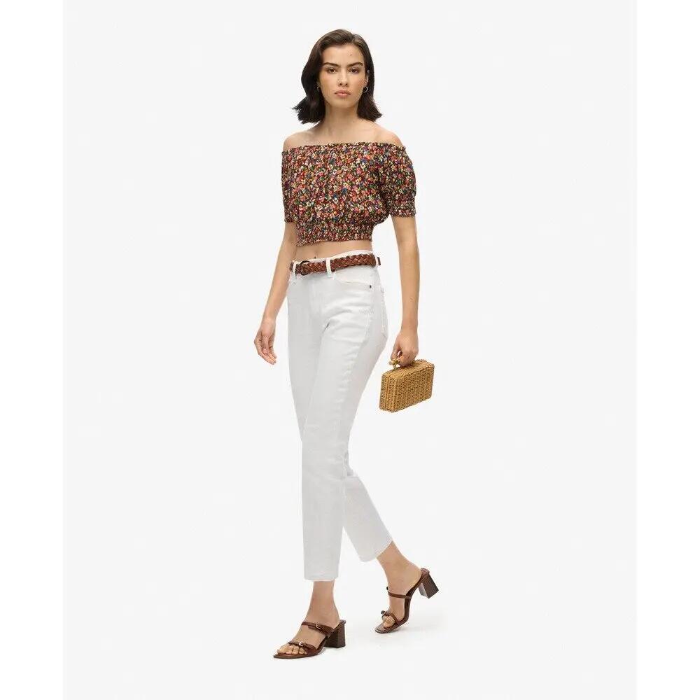Blouse crop smocké femme Superdry 2/6