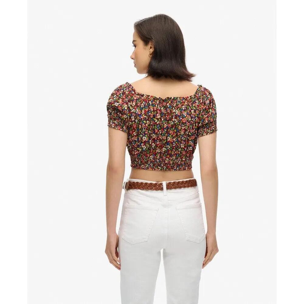 Blouse crop smocké femme Superdry 5/6