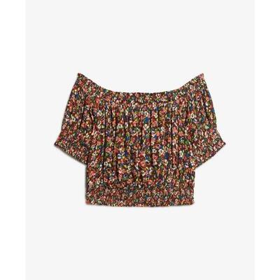 Gemêleerde crop blouse voor dames superdry
