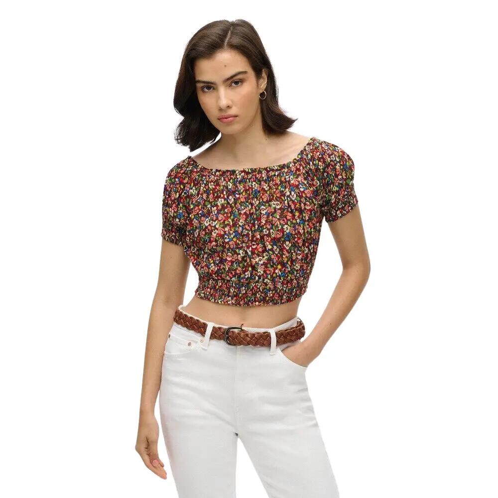 Blouse crop smocké femme Superdry 4/6