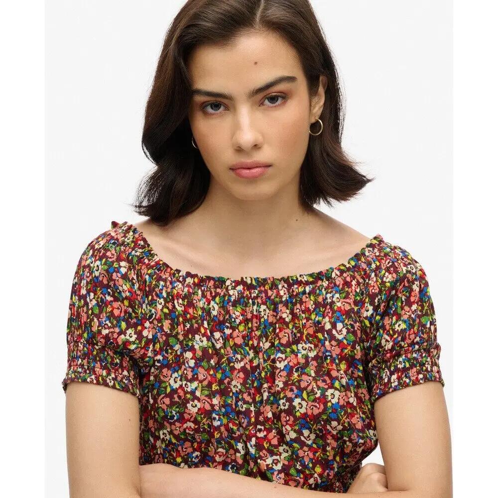 Blouse crop smocké femme Superdry 6/6