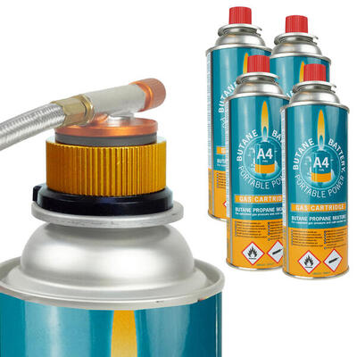 Adattatore Gas Filettato a Baionetta - B188 a 227g - incl 4 gascartidges
