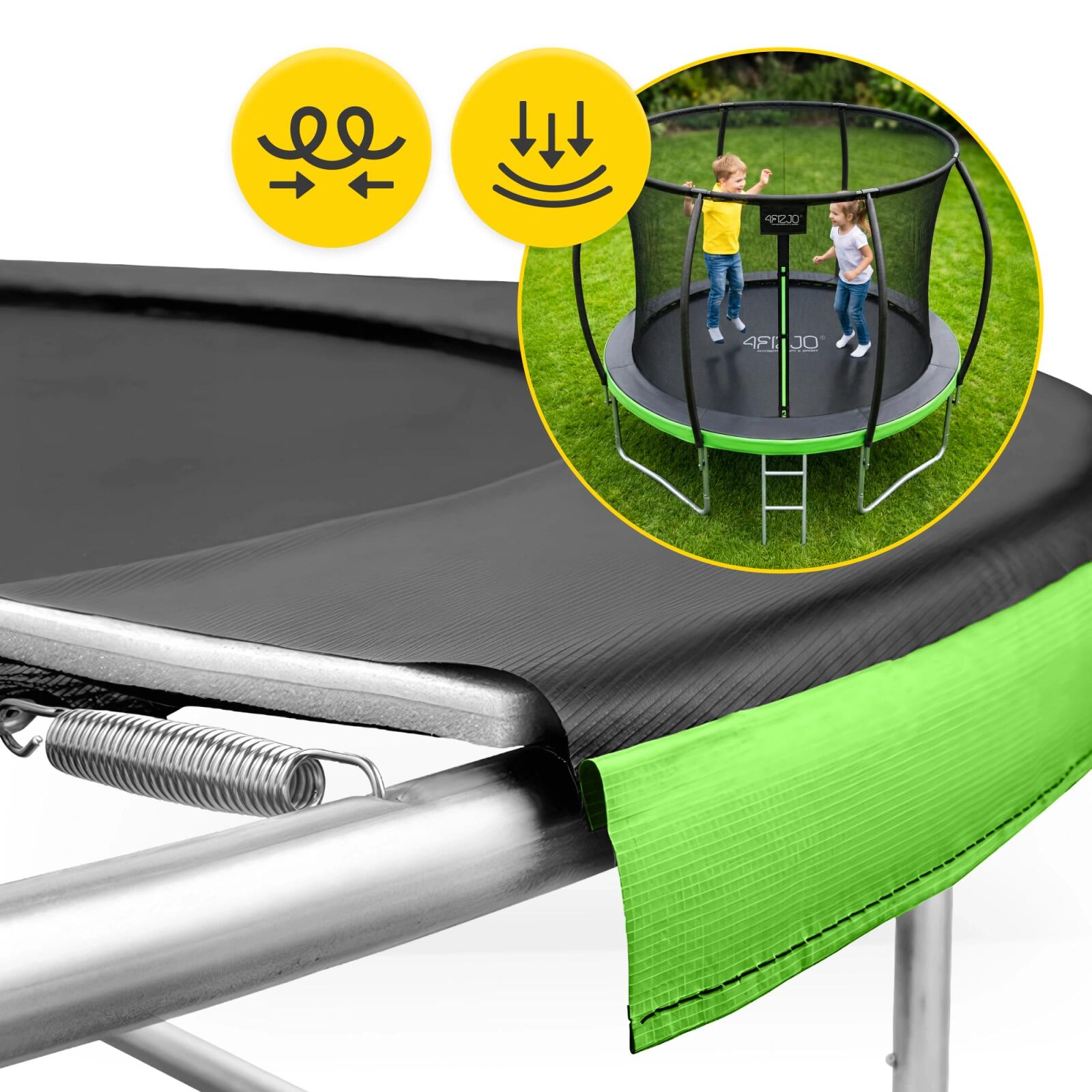 Trampolina ogrodowa dla dzieci 4FIZJO PRO z siatką ochronną 252cm 8FT 6/7