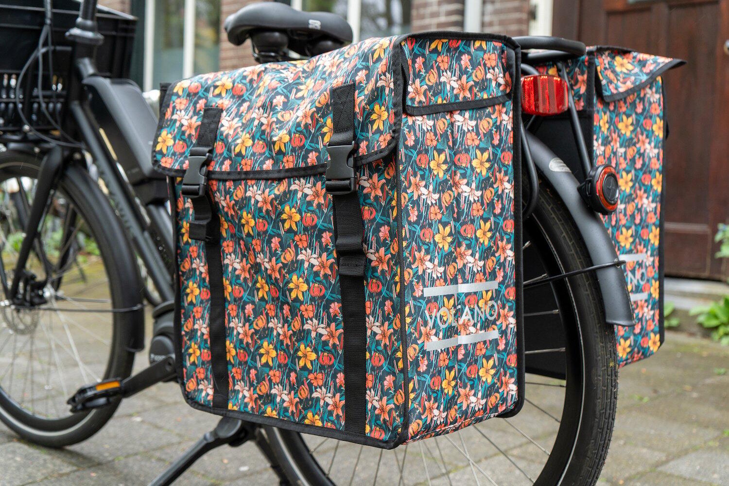 Voltano Dubbele Fietstas XXL - Floral Fiesta - 60 Liter 2/7