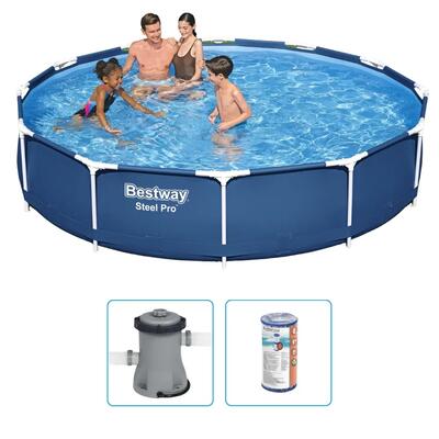 Bestway steel pro 366x76cm zwembad – 3-delig