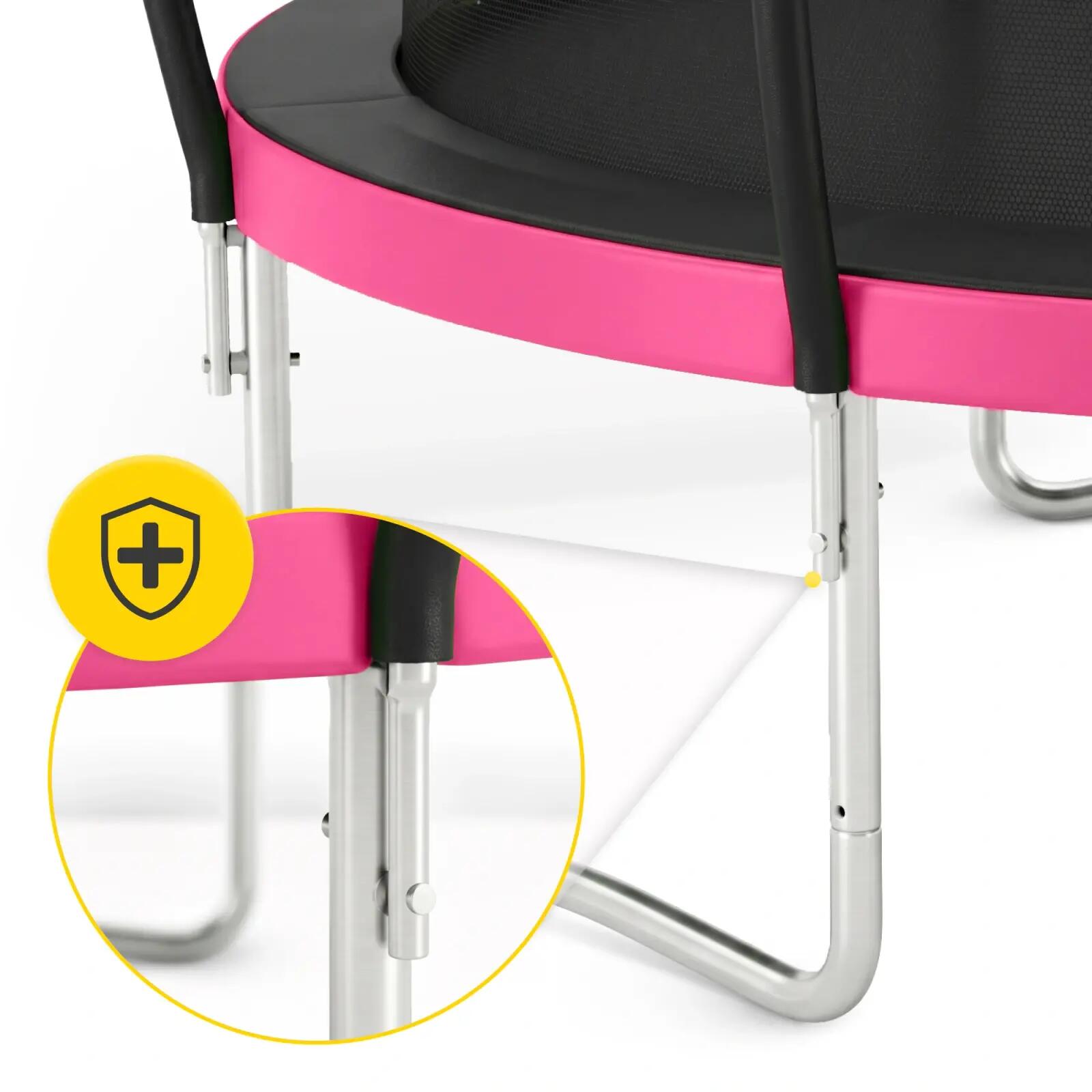 Trampolina ogrodowa dla dzieci 4FIZJO PRO z siatką ochronną 252cm 8FT 7/7