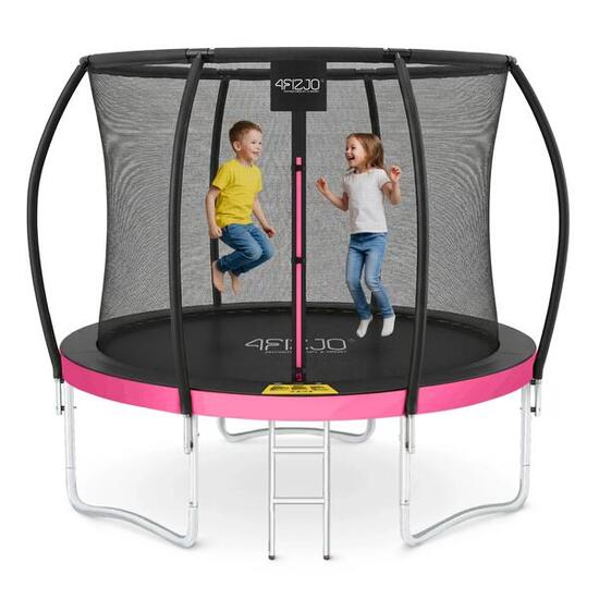 Trampolina ogrodowa dla dzieci 4FIZJO PRO z siatką ochronną 252cm 8FT