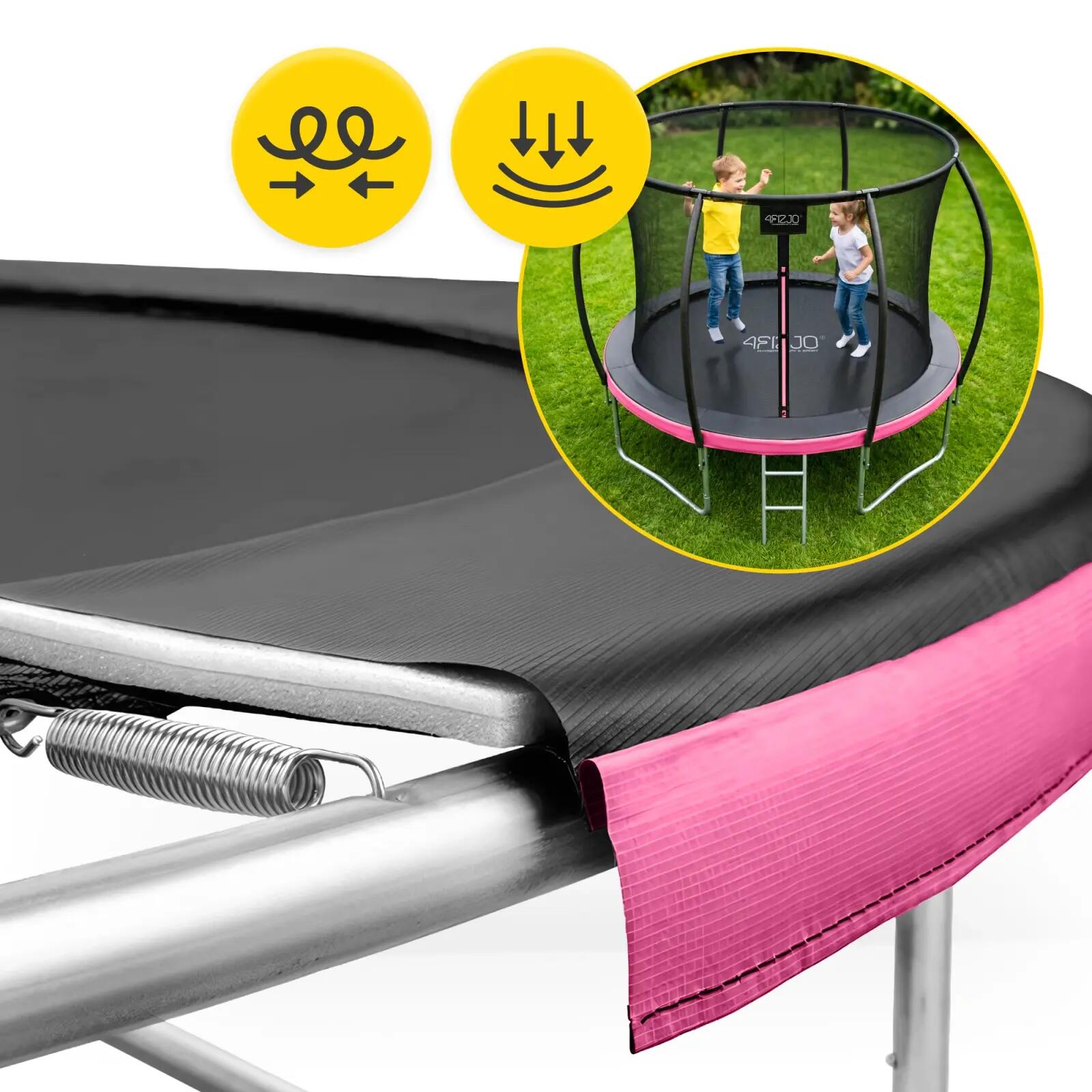 Trampolina ogrodowa dla dzieci 4FIZJO PRO z siatką ochronną 252cm 8FT 6/7