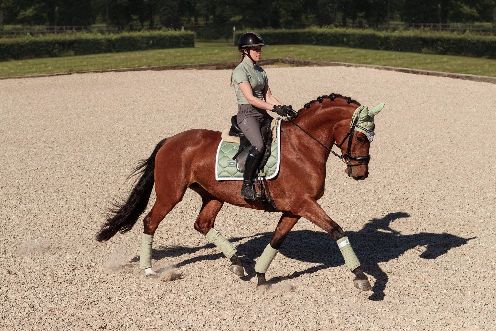 Tapis de selle PISTACHIO WHITE - Equestrian Stockholm 7/7