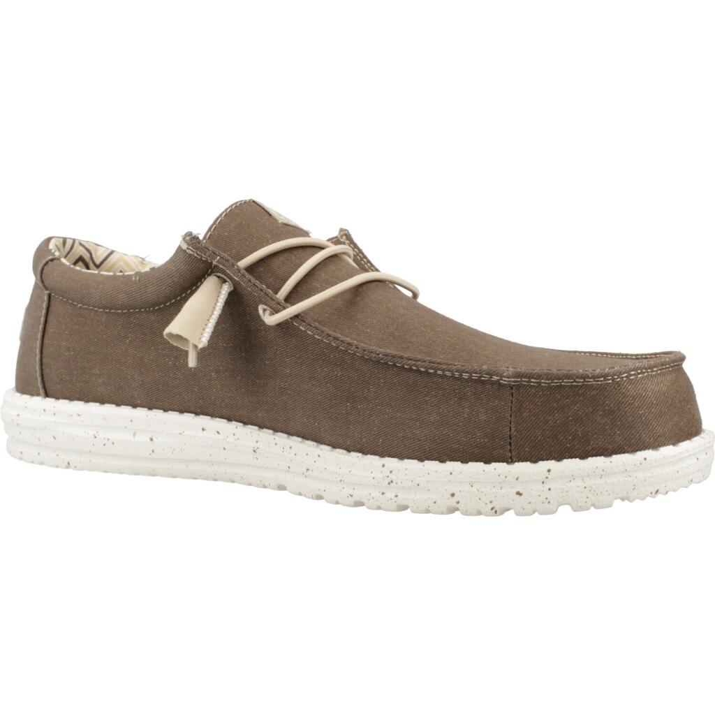 Canvas Sneakers Heren Hey Dude Wally Strech Canvas Bruin 5/5