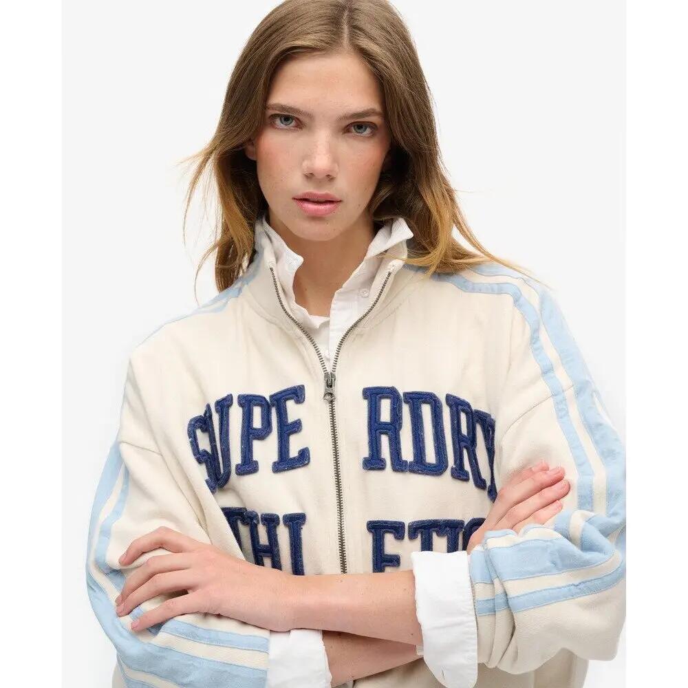 Dames hoodie met rits en applicatiepatroon Superdry Athletic Essentials 5/6