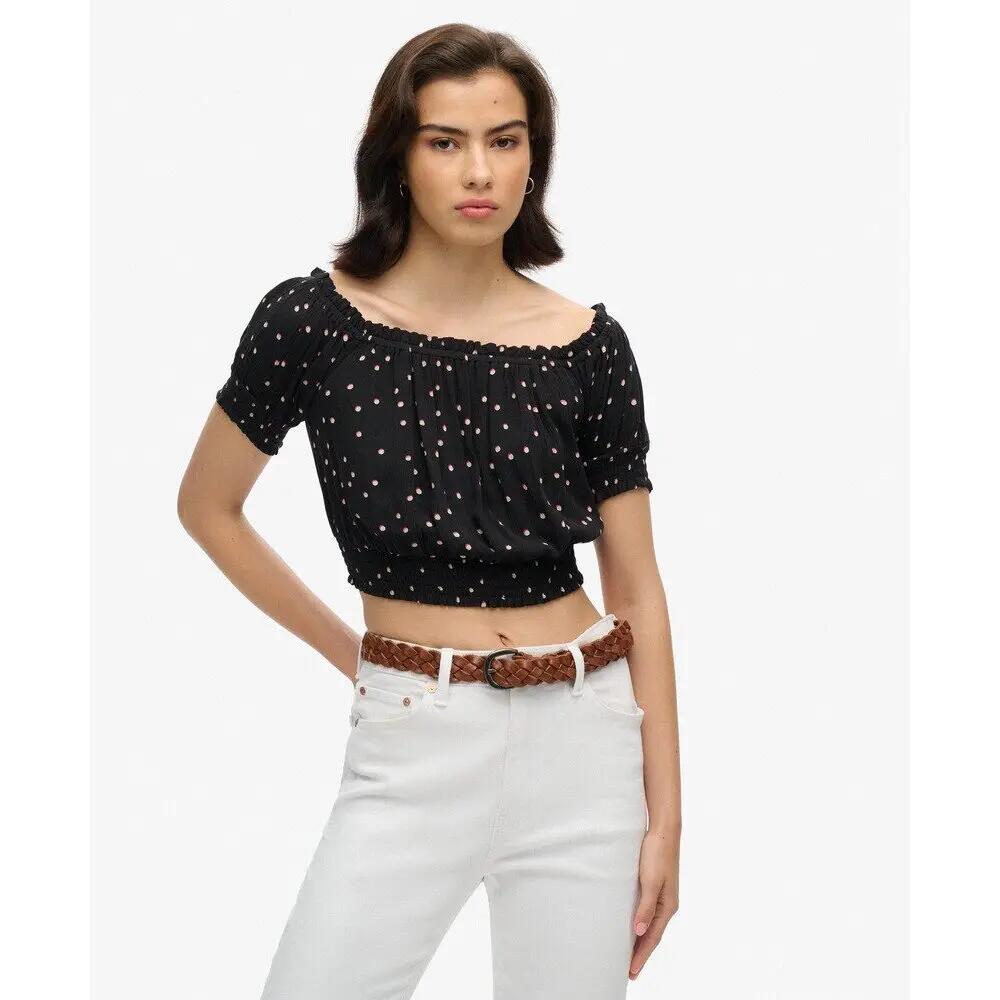 Blouse crop smocké femme Superdry 3/6