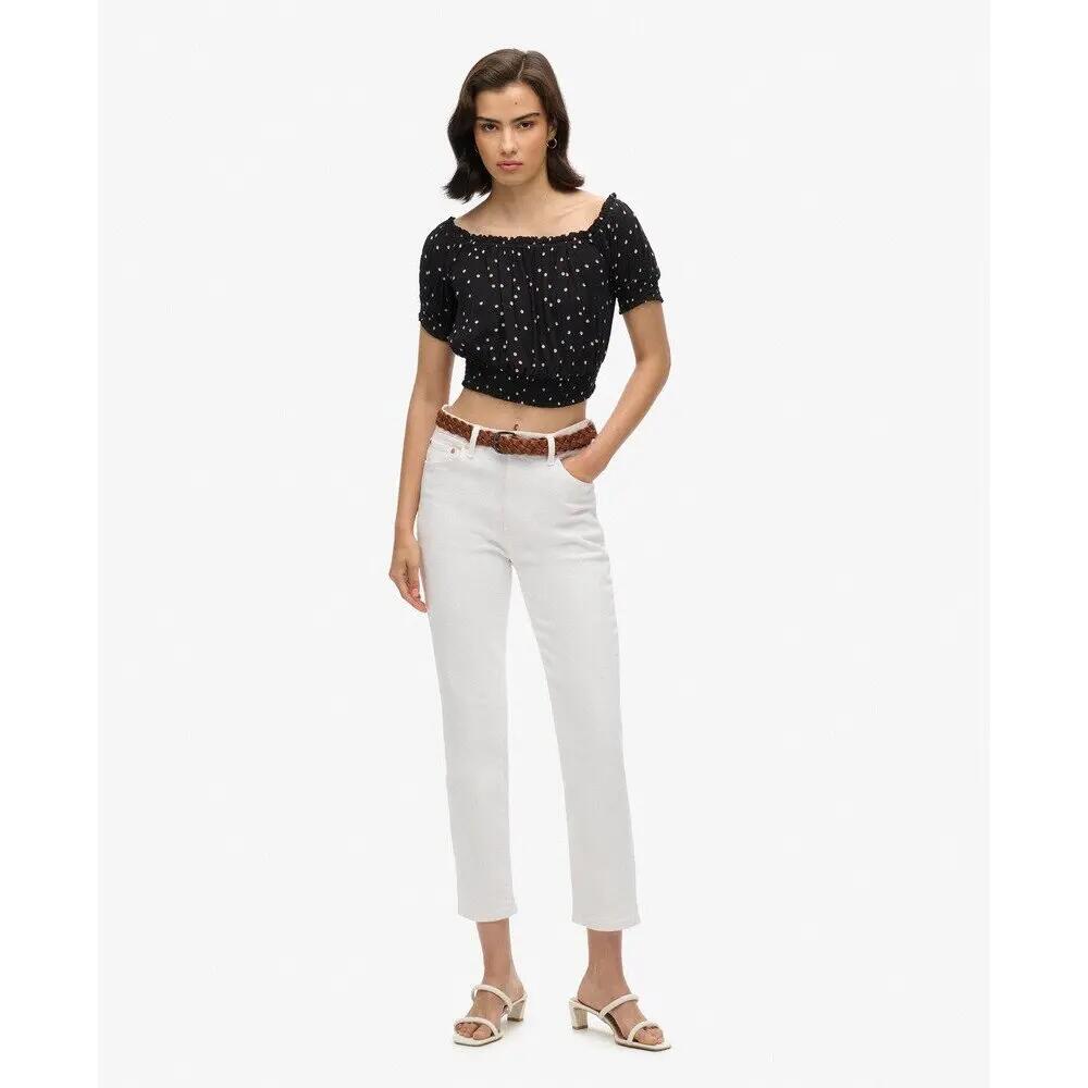 Blouse crop smocké femme Superdry 2/6