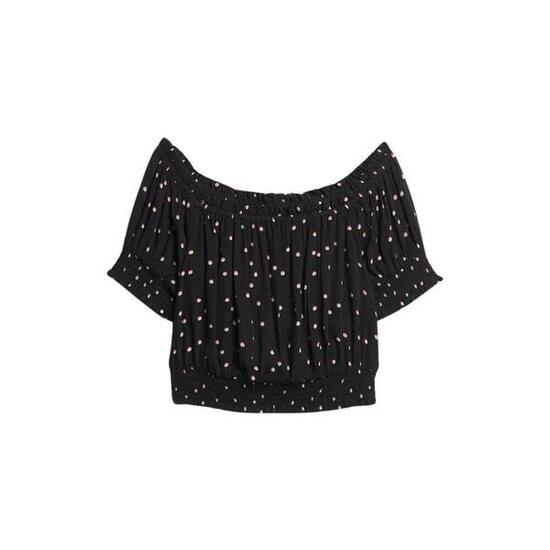 Blouse crop smocké femme Superdry