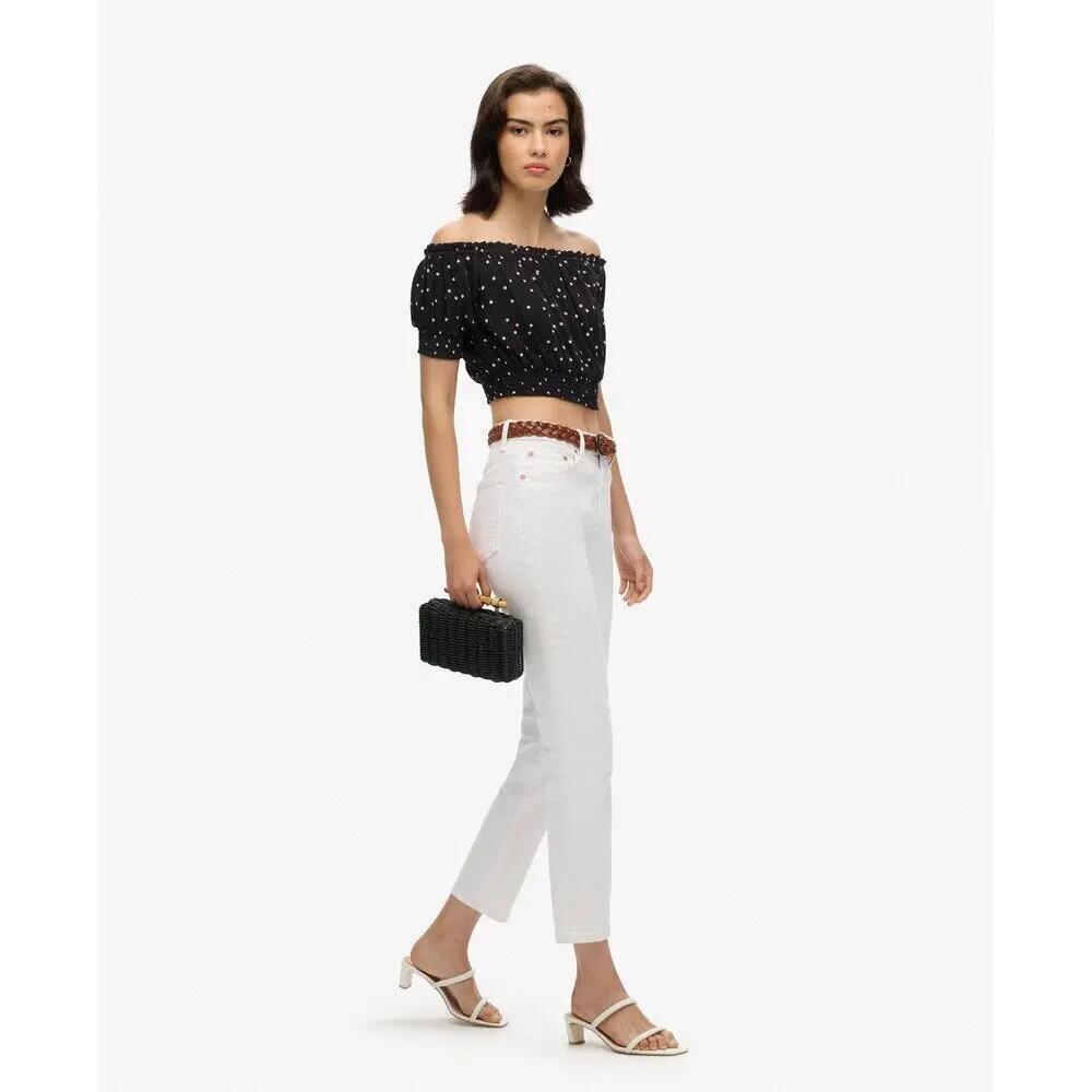 Blouse crop smocké femme Superdry 4/6