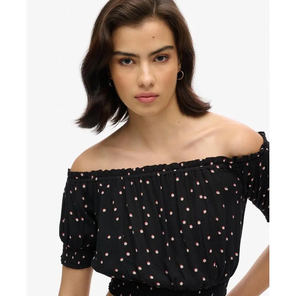 Blouse crop smocké femme Superdry 6/6
