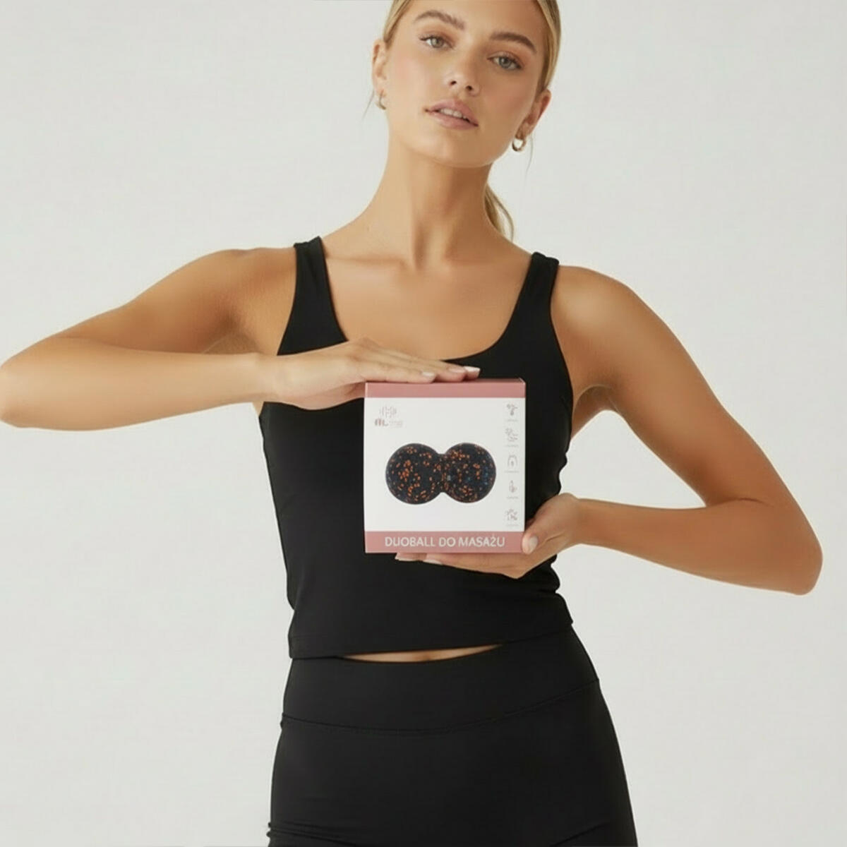 Piłka podwójna duoball w kartoniku 8cm Fit.Me 4/7