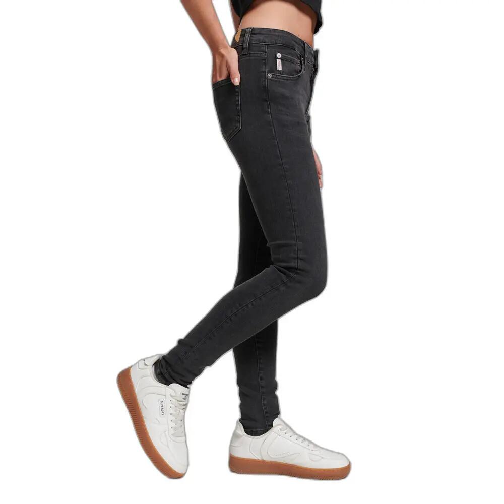 Superdry Damen Skinny Jeans Schwarz Mid Rise 3/6