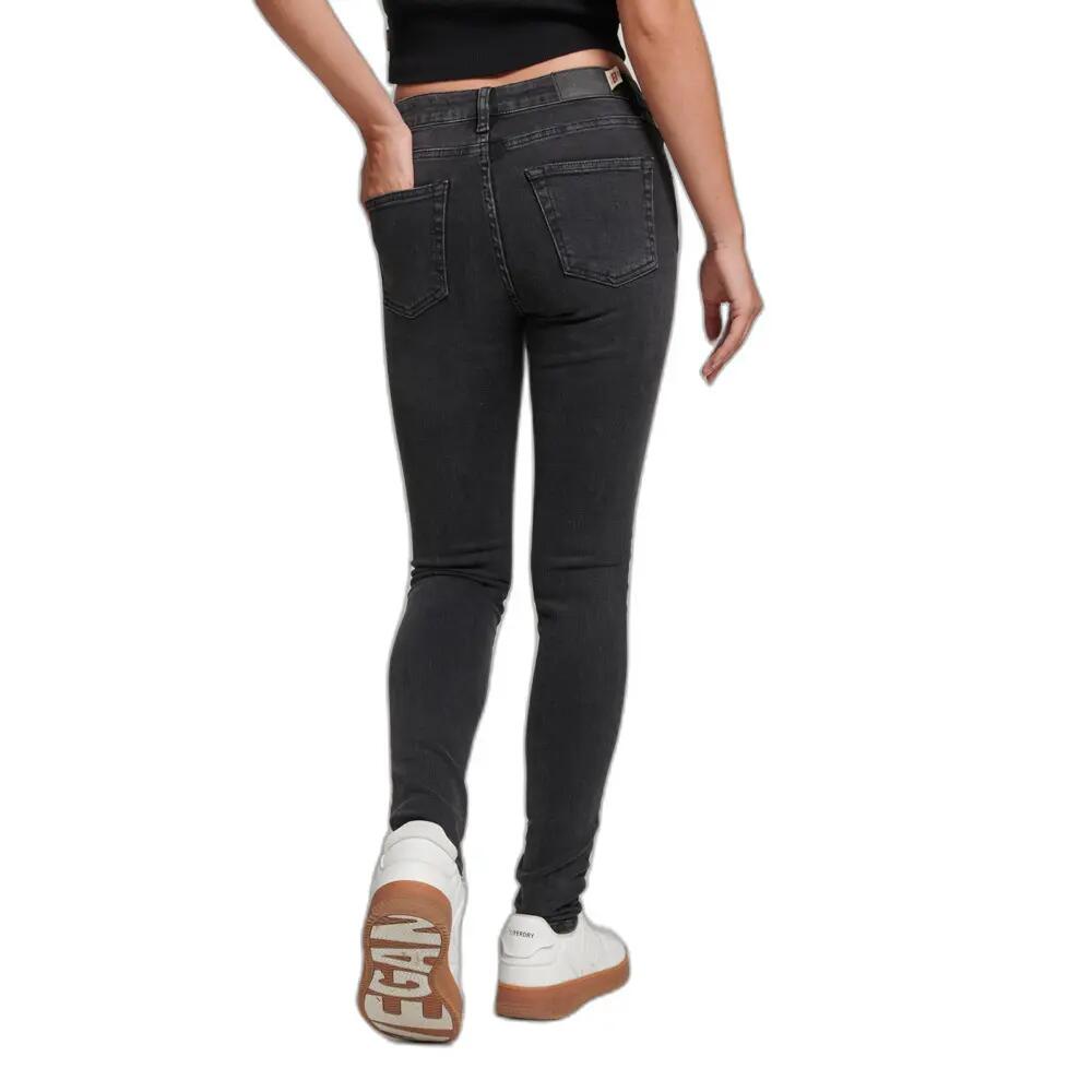 Superdry Damen Skinny Jeans Schwarz Mid Rise 4/6