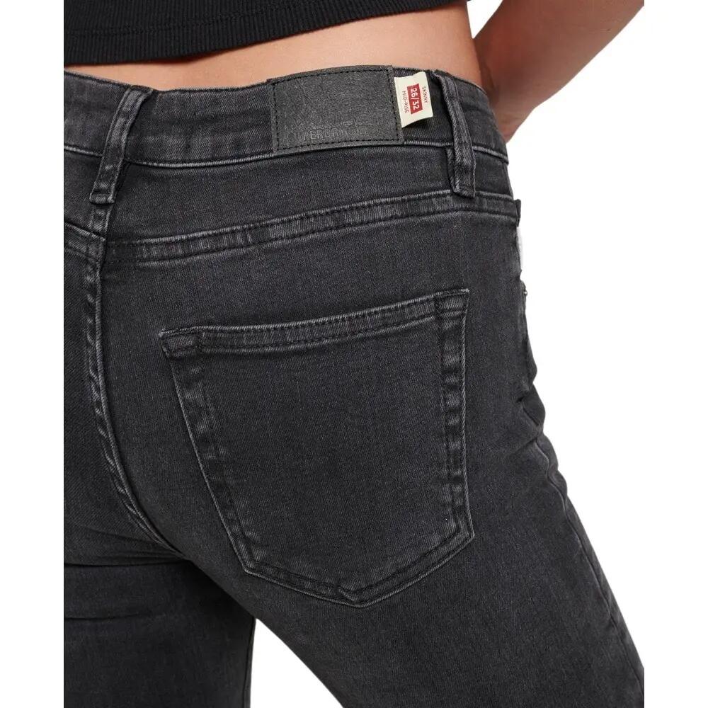 Superdry Damen Skinny Jeans Schwarz Mid Rise 6/6