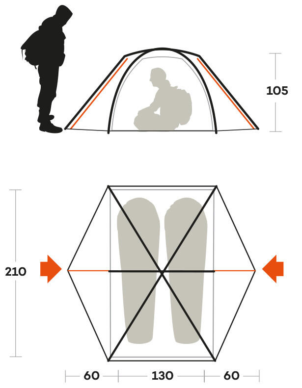 Tienda de campaña para 2 personas Ferrino Rift 2 Azul 4/4