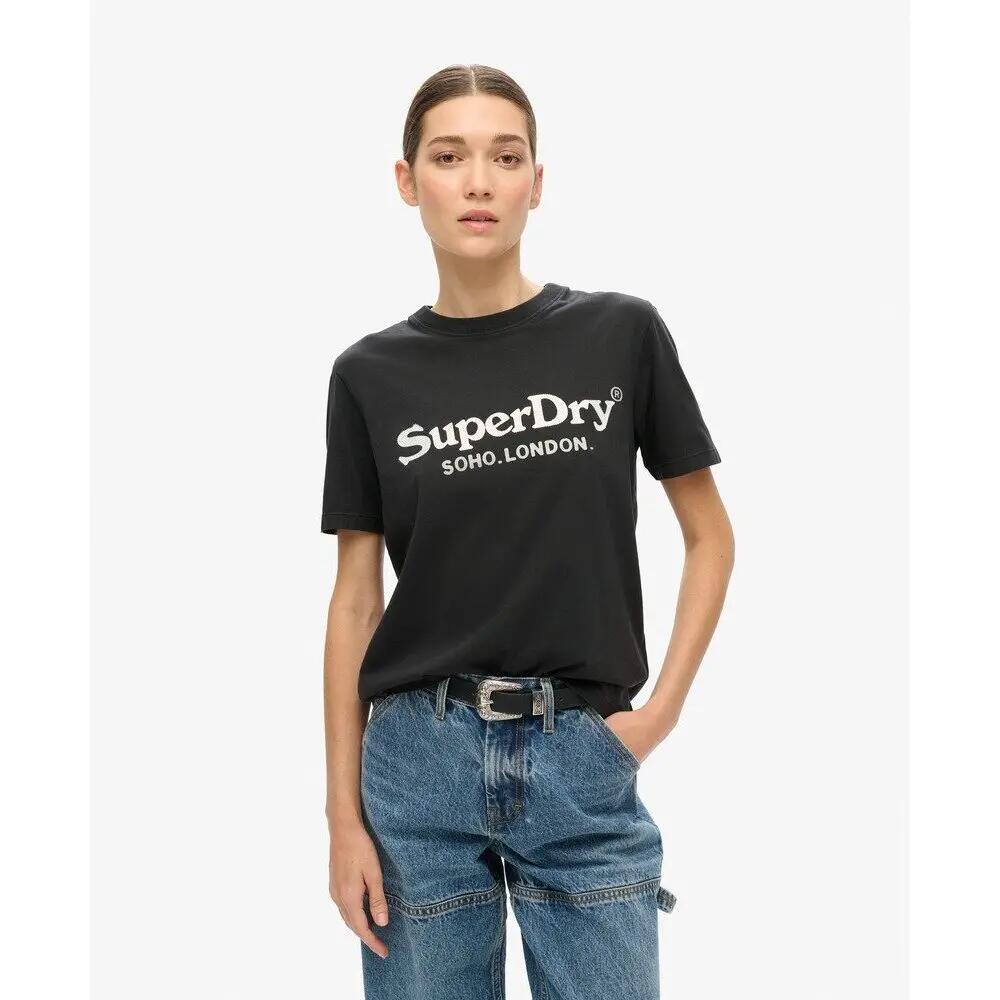 T-shirt décontracté femme Superdry Metallic Venue 3/7