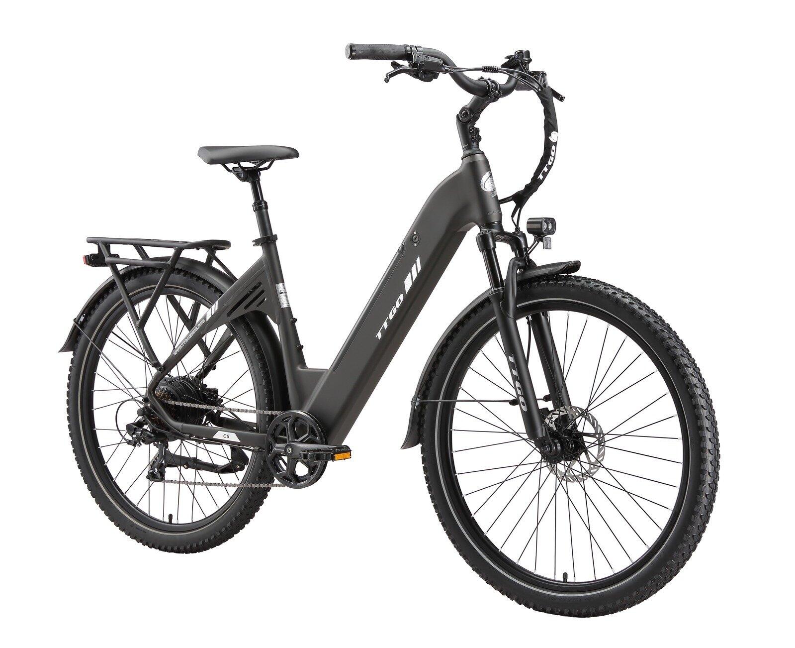 Homens/Mulheres 2026 C5 110km 27,5",7 marchas,Bicicleta elétrica,cinza 2/7