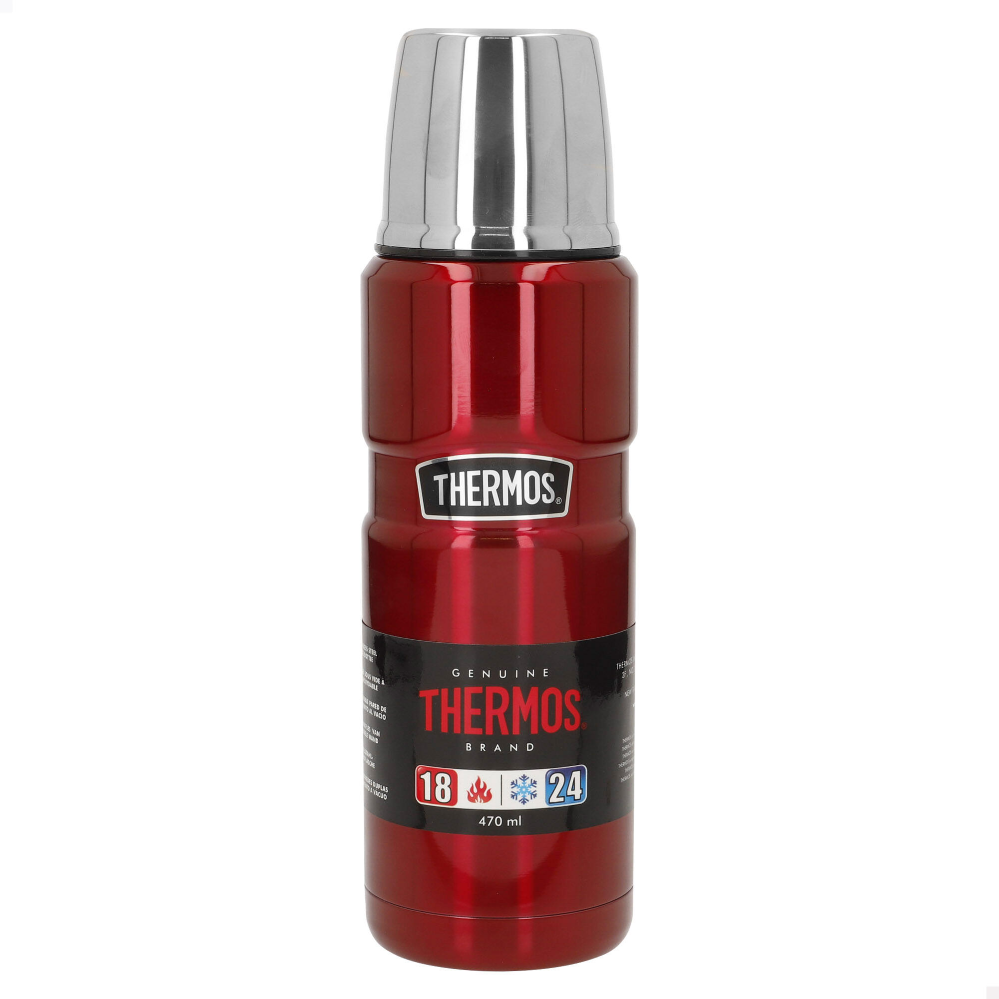 Botella térmica 470 ml acero inoxidable aislamiento doble pared con vaso 7/7