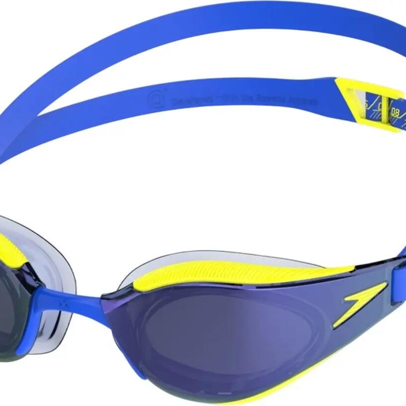 Speedo Fastskin Hyper Elite Swim Goggles Mirror Blue/Yellow
