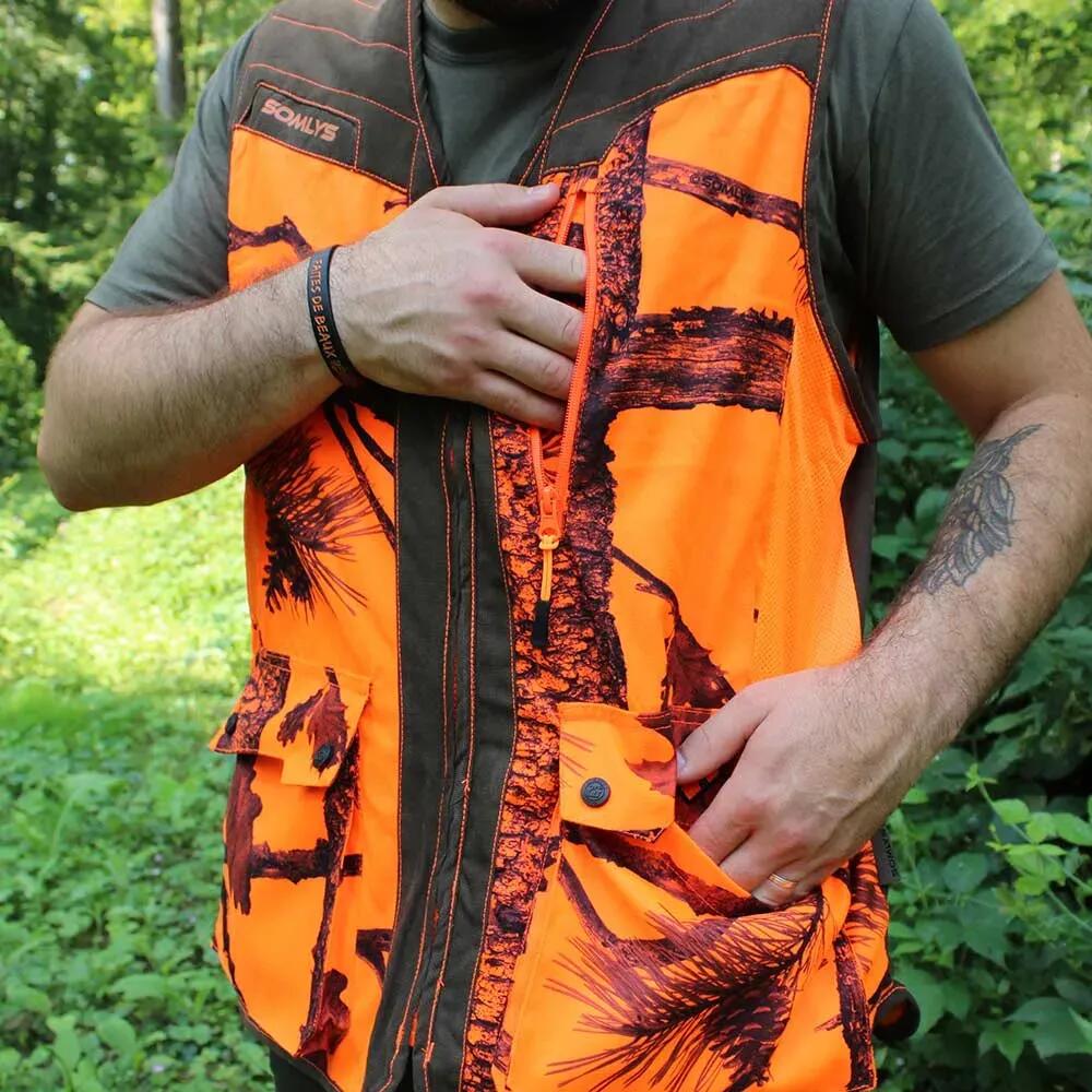 Gilet Classy déperlant polyester nylon camo orange vert S à 4XL 4/5