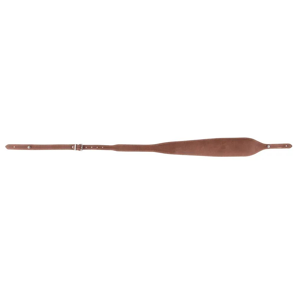 Bretelle fusil antidérapante large Cobra cuir véritable 1/5