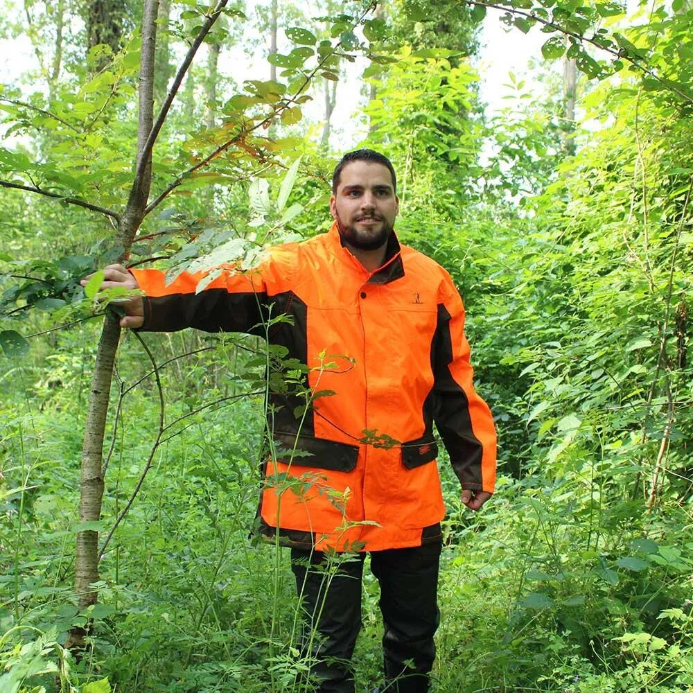 Veste Renfort à capuche imperméable polyester orange S à 4XL 4/5