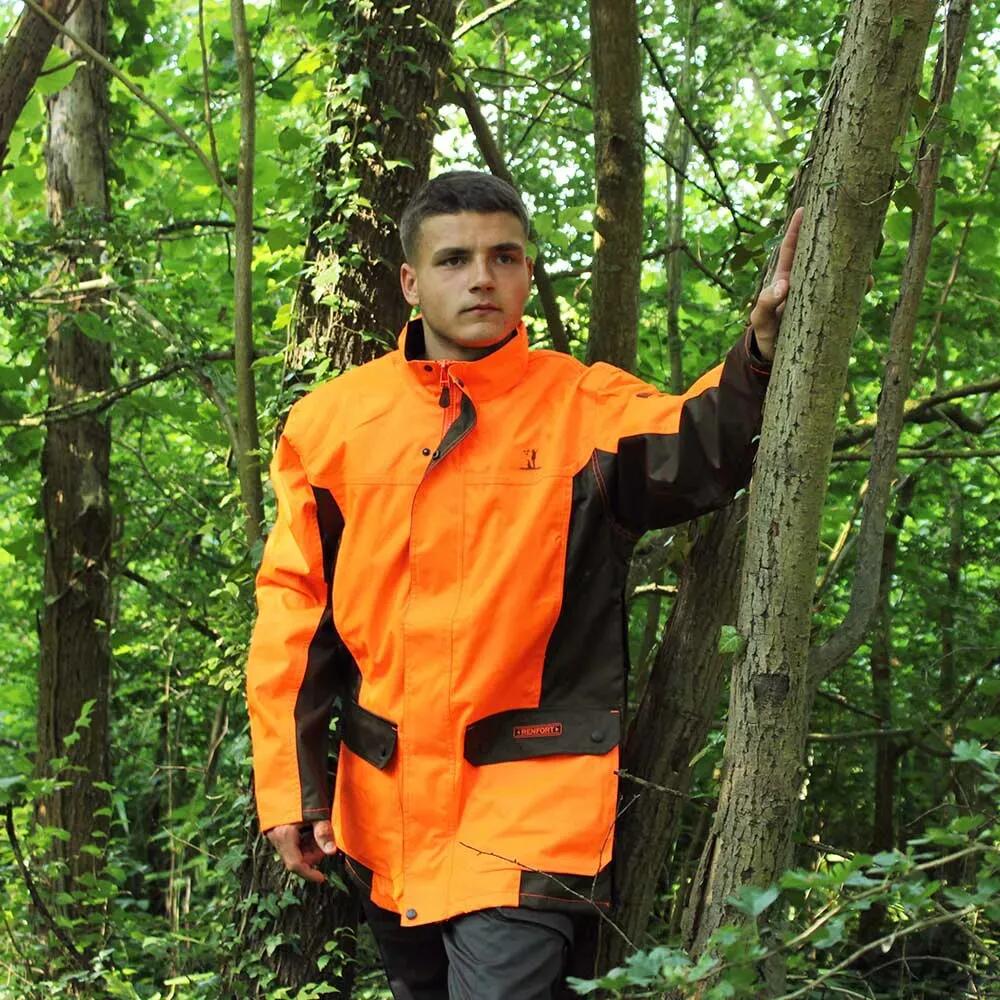 Veste Renfort à capuche imperméable polyester orange S à 4XL 5/5