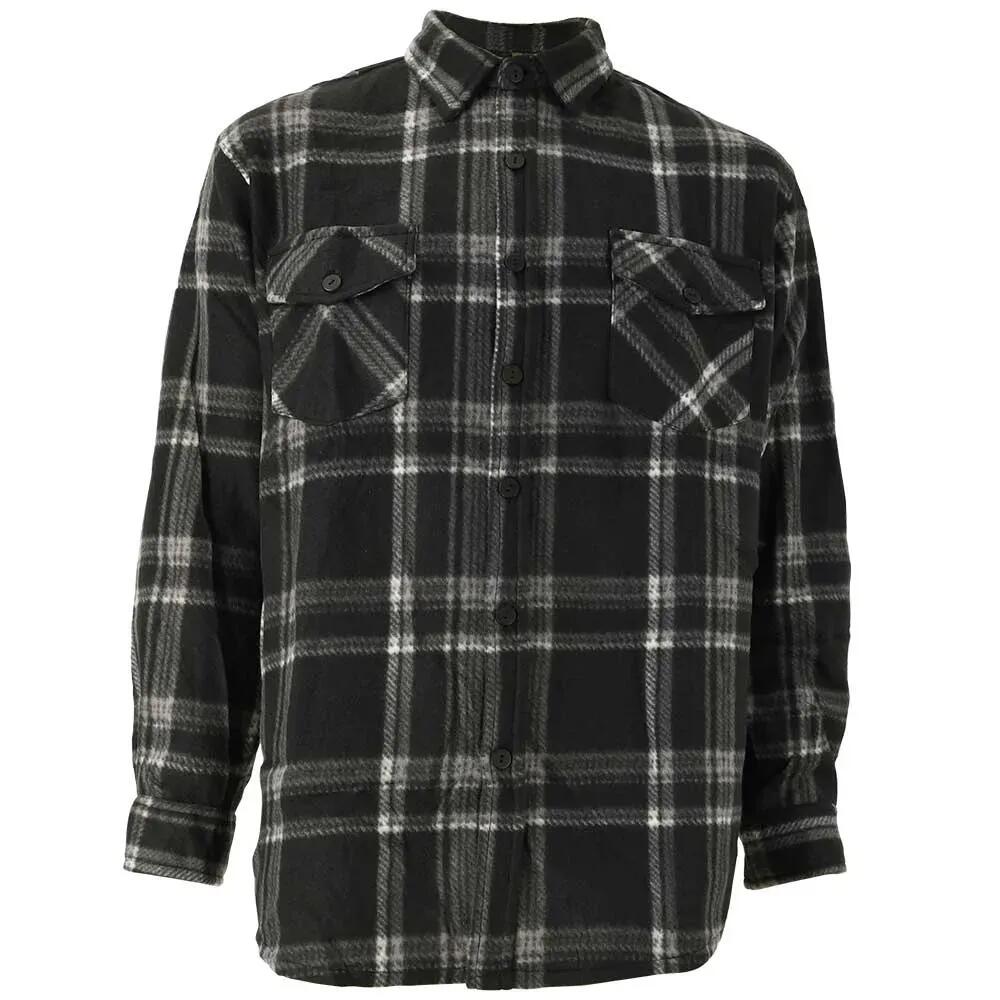 Chemise Polaire Carreaux Treeland Noire - M 2/5