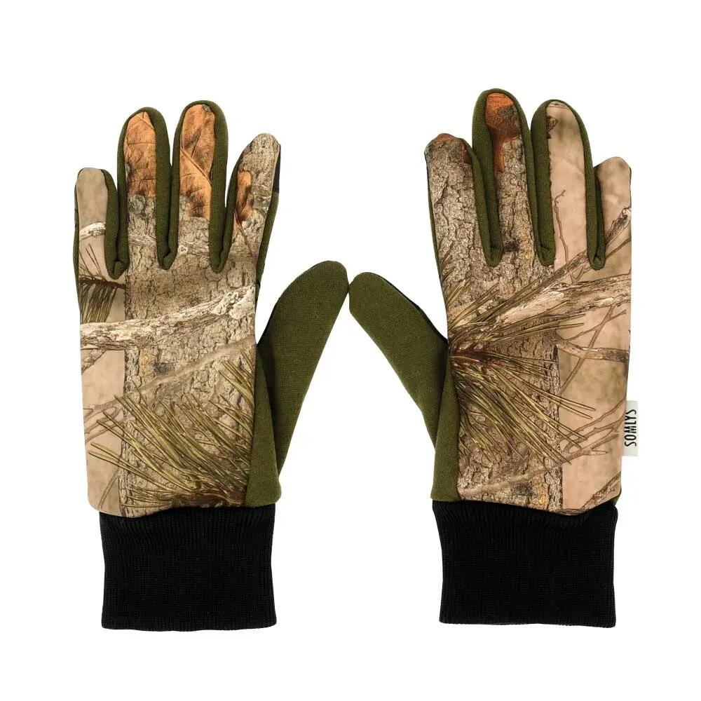 Gants anti-glisse déperlant polyester camo forest kaki 8 et 9 2/5