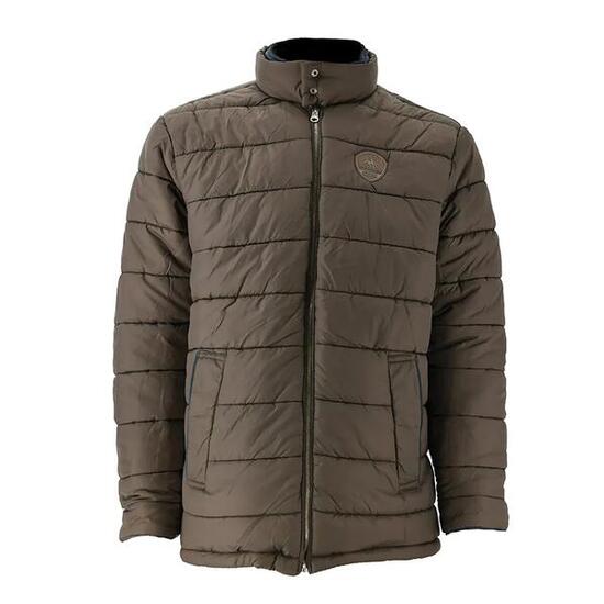 Parka réversible col montant polyester marron/bleu marine M à 2XL