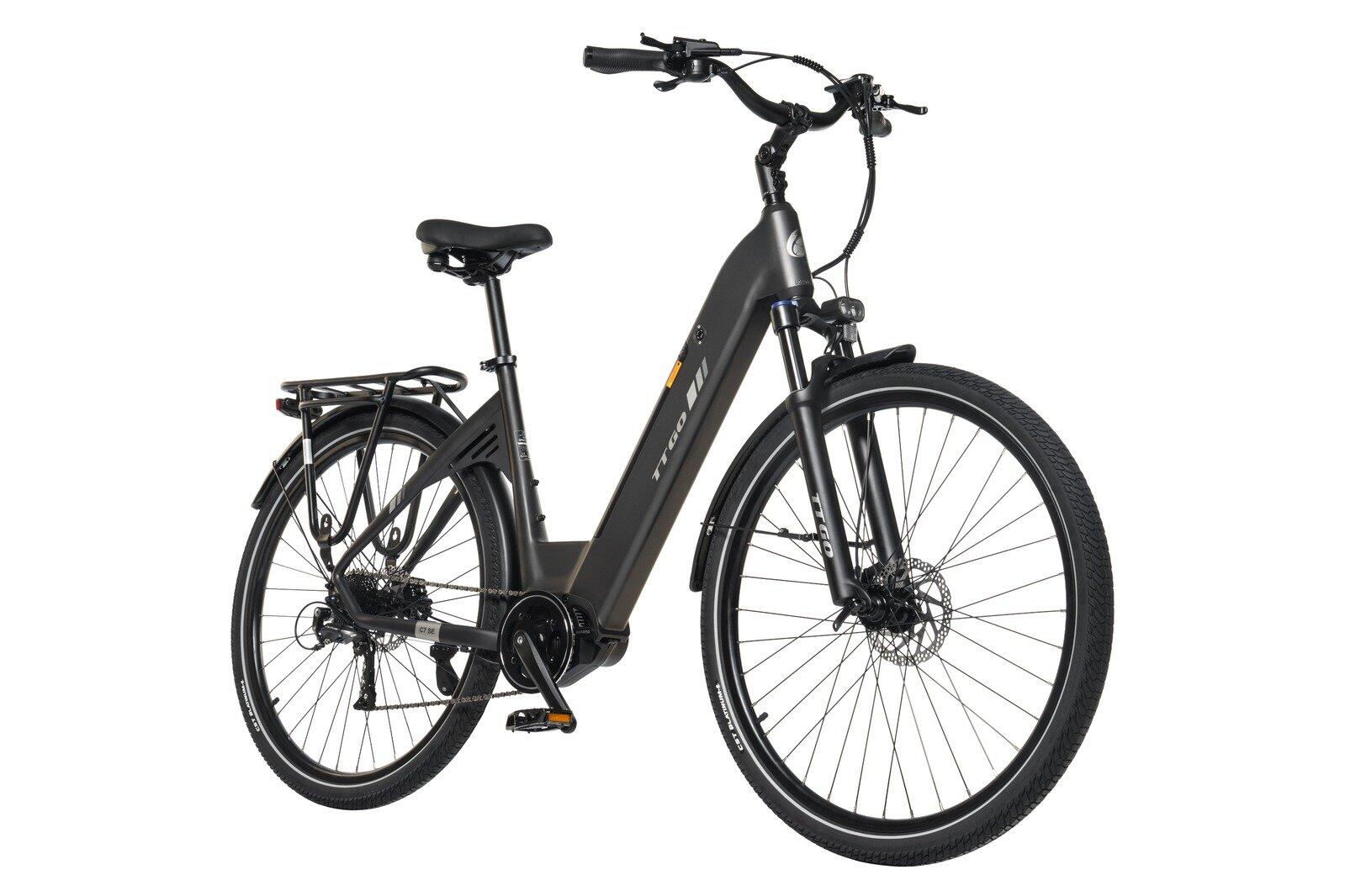 Hombre/Mujer 2026 C7SE, 150km 28", 9v, Bicicleta eléctrica, gris 2/7