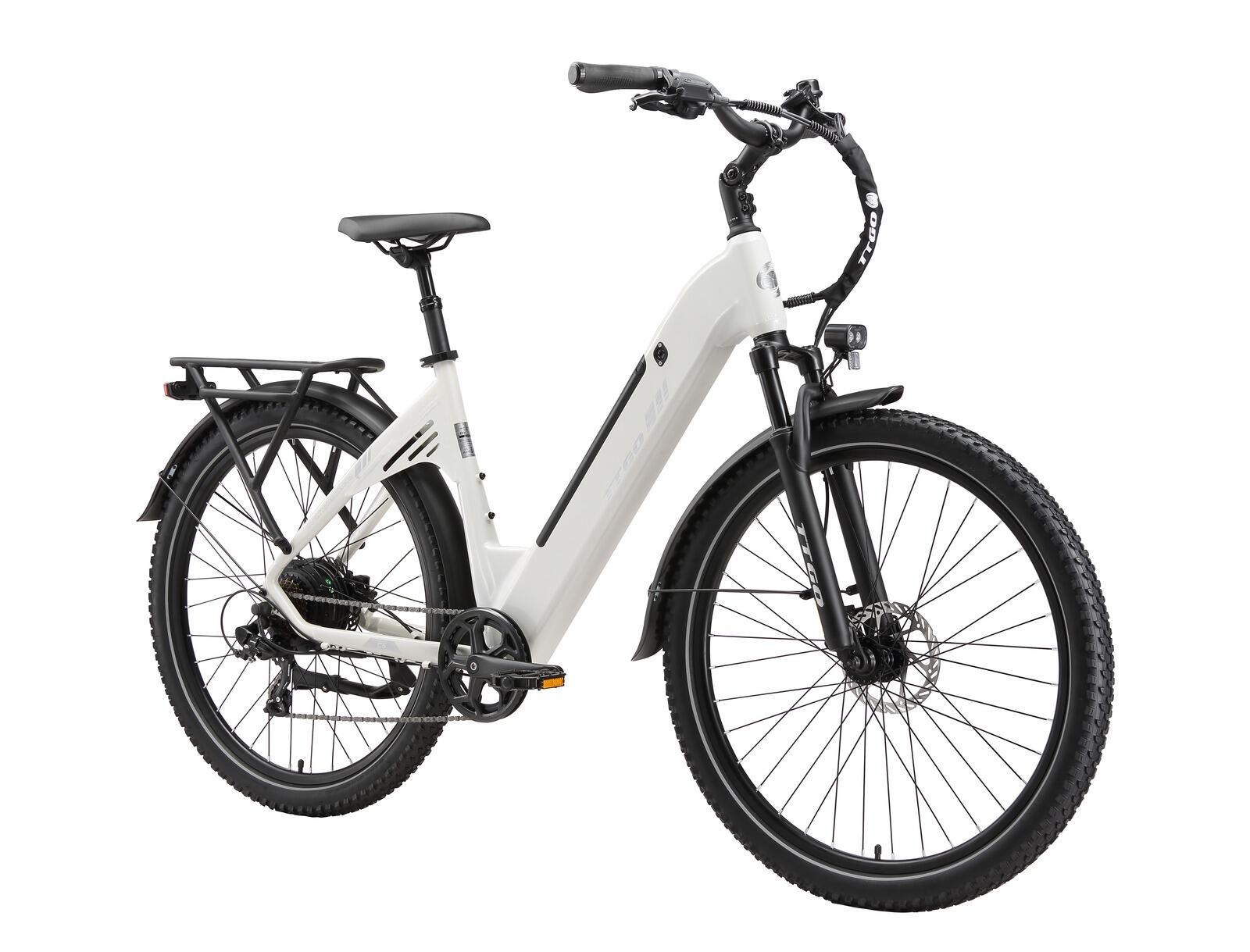 Bicicleta elétrica C5 2026, homem/mulher, 110 km, roda 27,5", 7 S, cor branca. 2/7