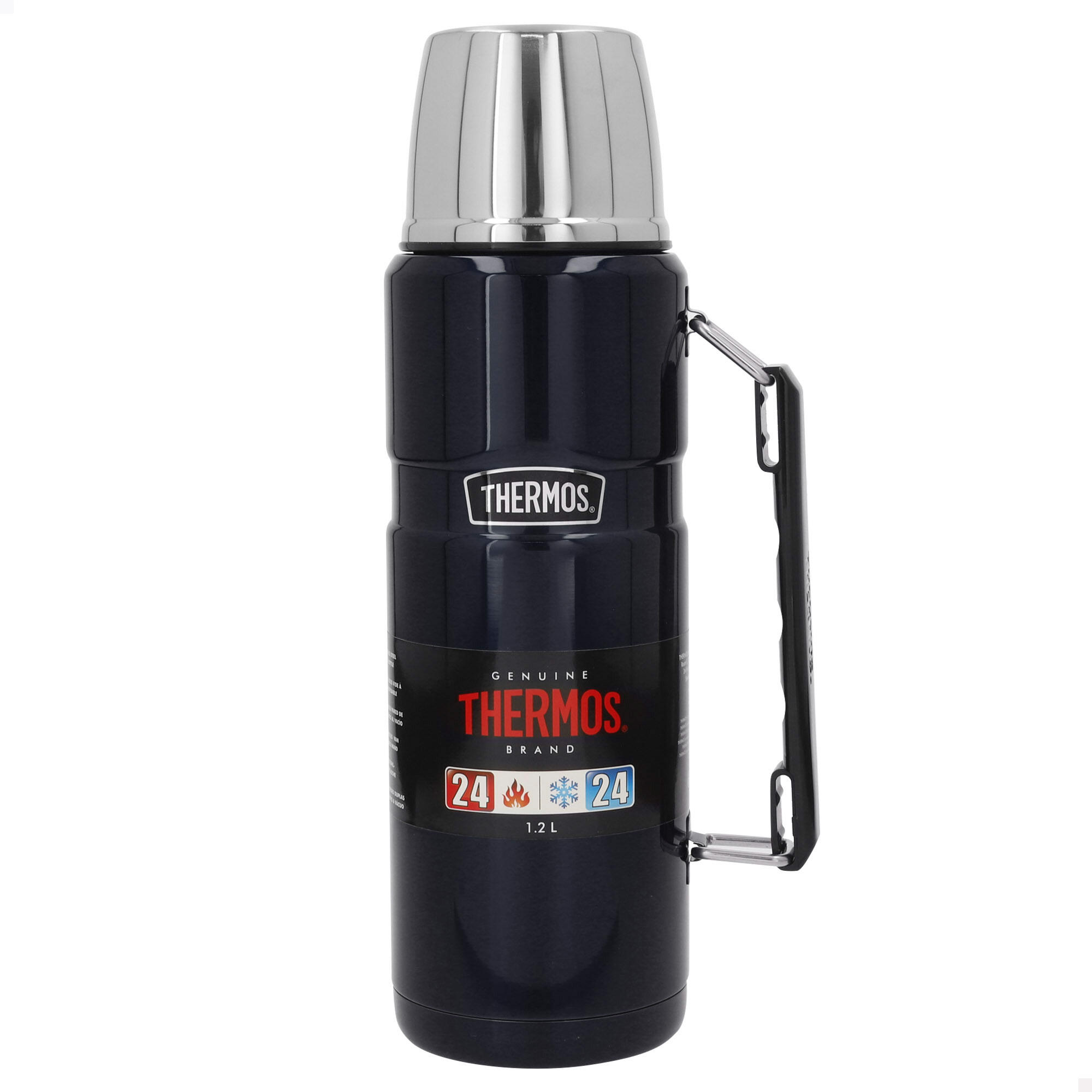 Bouteille thermos 1,2L à double paroi isolée en acier avec gobelet et poignée 7/7