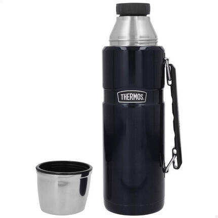 Bouteille thermos 1,2L à double paroi isolée en acier avec gobelet et poignée